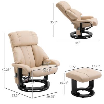 monreveさま Vinsetto Massage Office Chair, Heated Reclining Computer