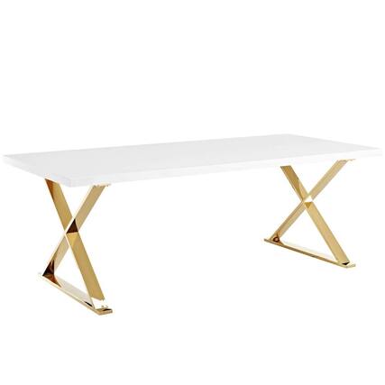 Front. Modway - Sector Dining Table - White.