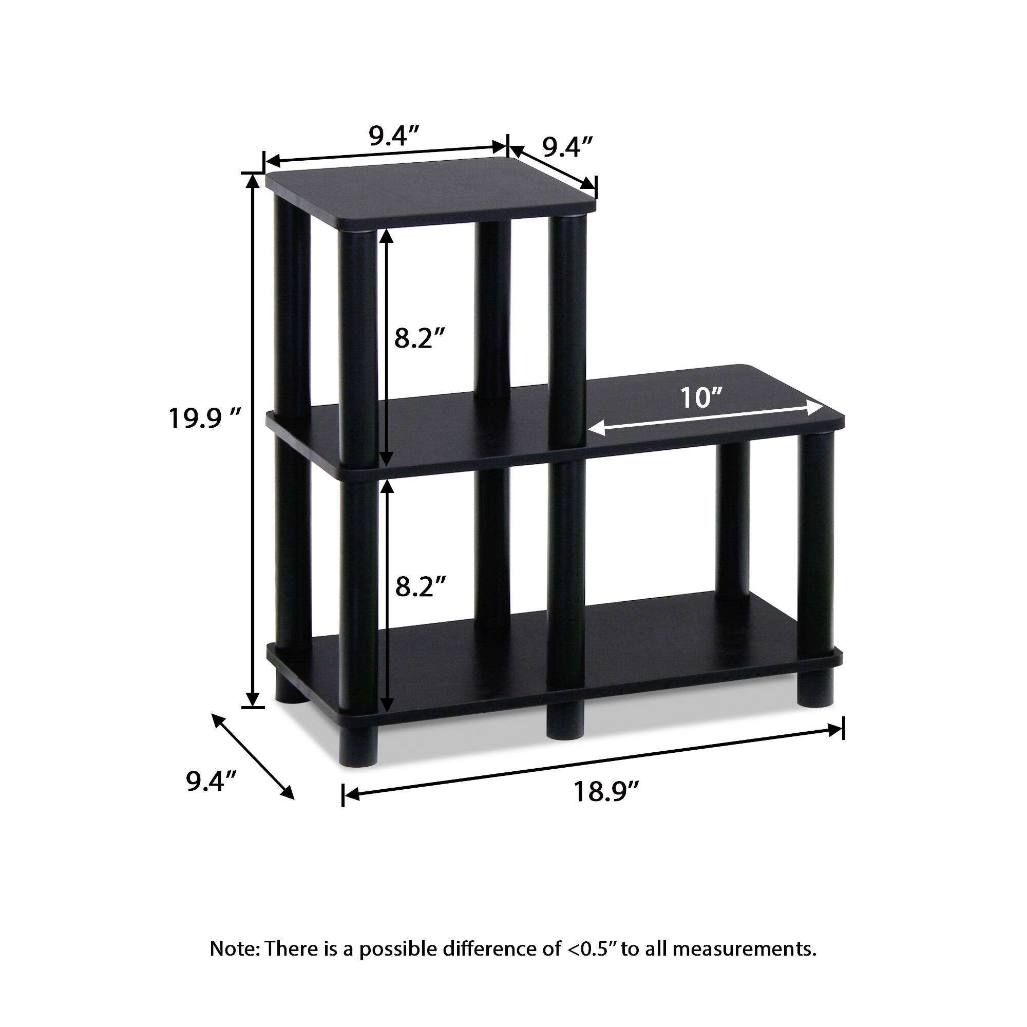 9.4" 9.4" 8.2" 19.9" 10" 8.2" 9.4" 18.9" Note: There is a possible difference of <0.5" to all measurements.