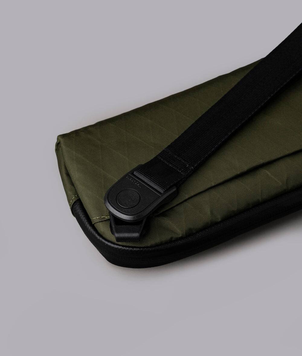 Alt View 2. ALPAKA - Flight Pouch Passport Holder for Travel, Passport Wallet for Men, Phone Crossbody Bag - Olive Green X-Pac X42.