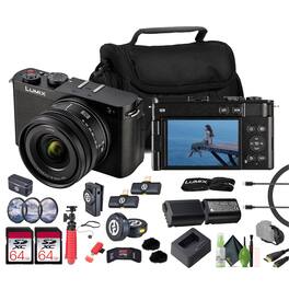 Panasonic - Lumix S9Camera (Black), 2 pack of 64GB Memory Card