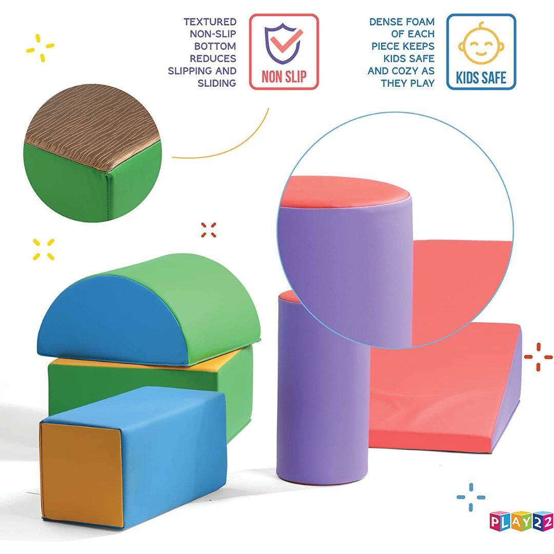 TEXTURED NON-SLIP BOTTOM REDUCES SLIPPING AND SLIDING

DENSE FOAM OF EACH PIECE KEEPS KIDS SAFE AND COZY AS THEY PLAY

NON SLIP

KIDS SAFE

PLAY22