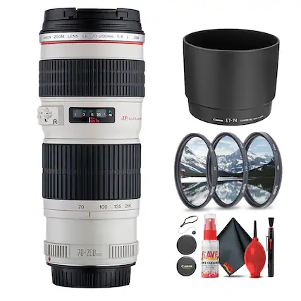 CANON ZOOM LENS EF 70-200mm 1:4 L USM
AE MF X I 2 10 15 30 3 5 10 1% 100 7a L f1 m ULTRASON WC - Cnon ET-74 CANON ETan aA An FDL CPL PRO-OPTIEC SLM PRUUPTE 70 100 135 200 70-200mm mm Canon AVE ASTRONIC INS CLEANE . - - - - SAVE - -