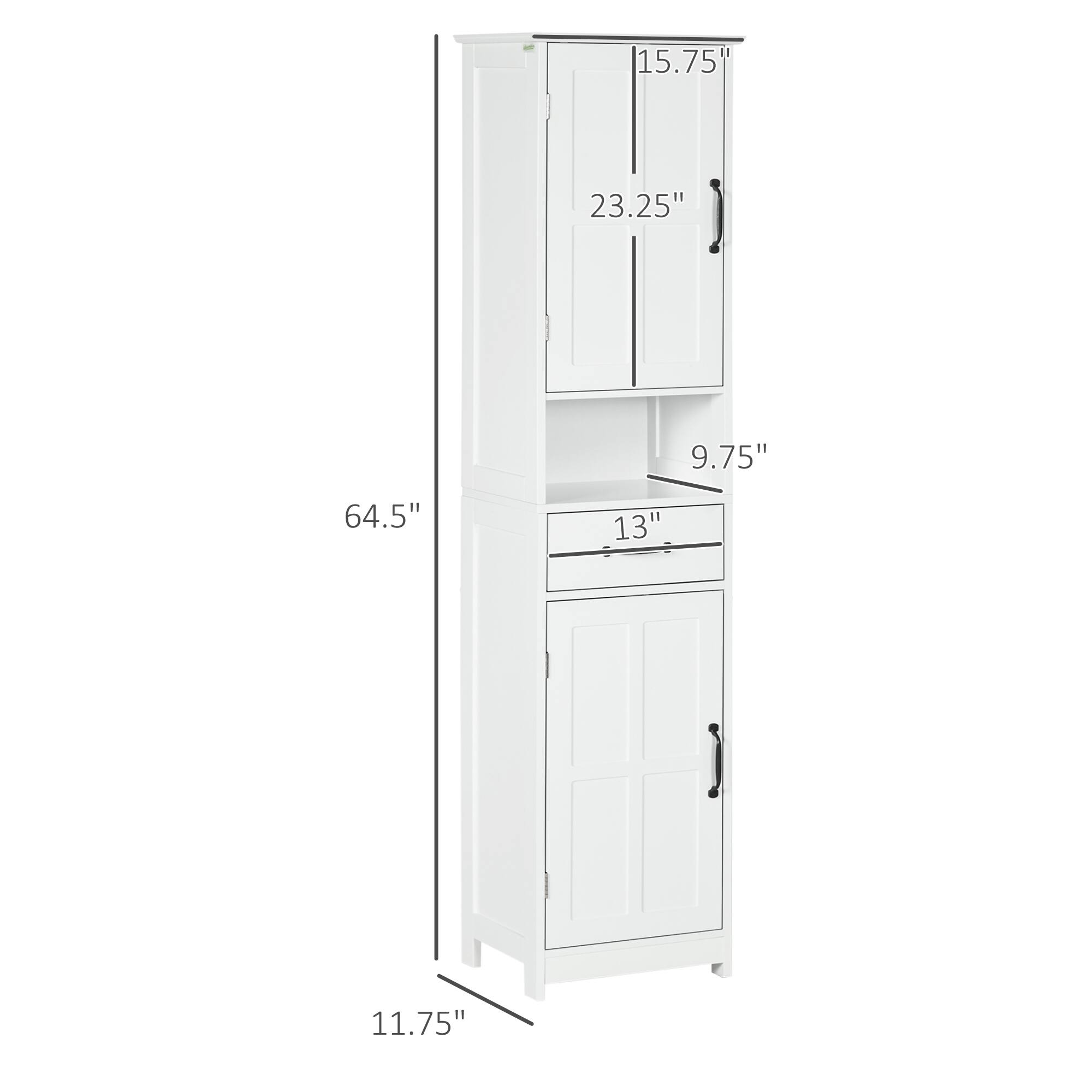 11.75" 13" 9.75" 23.25" 15.75" 64.5"