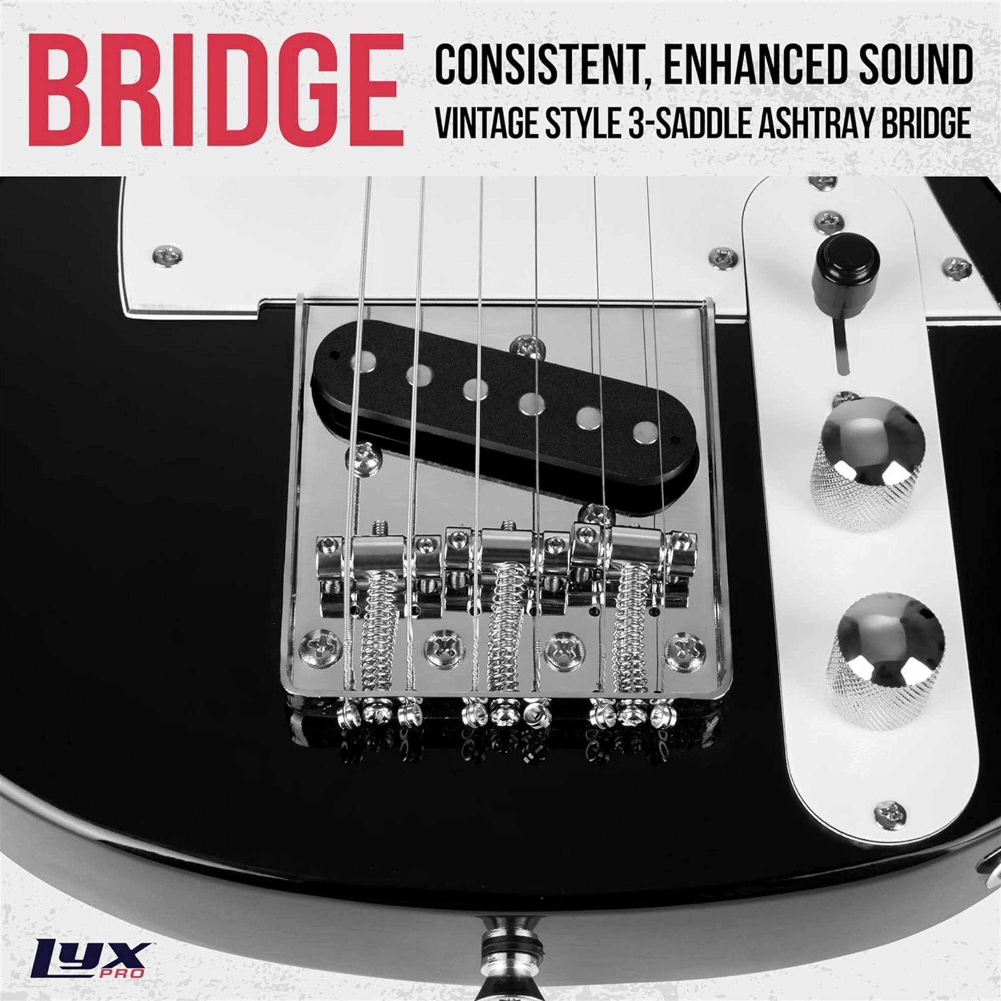 CONSISTENT, ENHANCED SOUND BRIDGE VINTAGE STYLE 3-SADDLE ASHTRAY BRIDGE LUX PRO