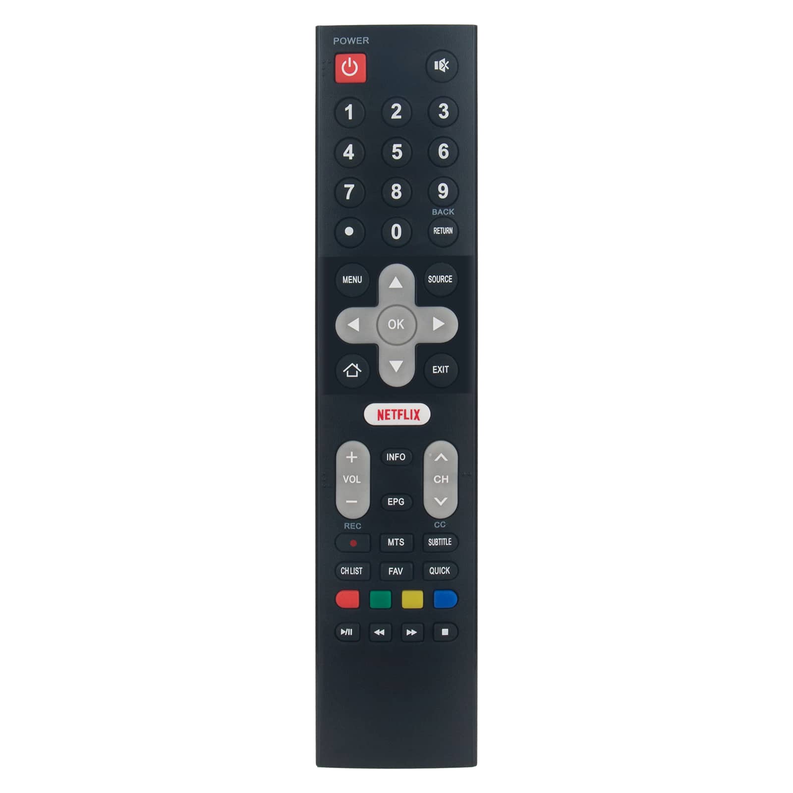 ZdalaMit - Replacement Remote RCA-23 fit for RCA Smart TV Virtuoso RNSMU5536 - Black