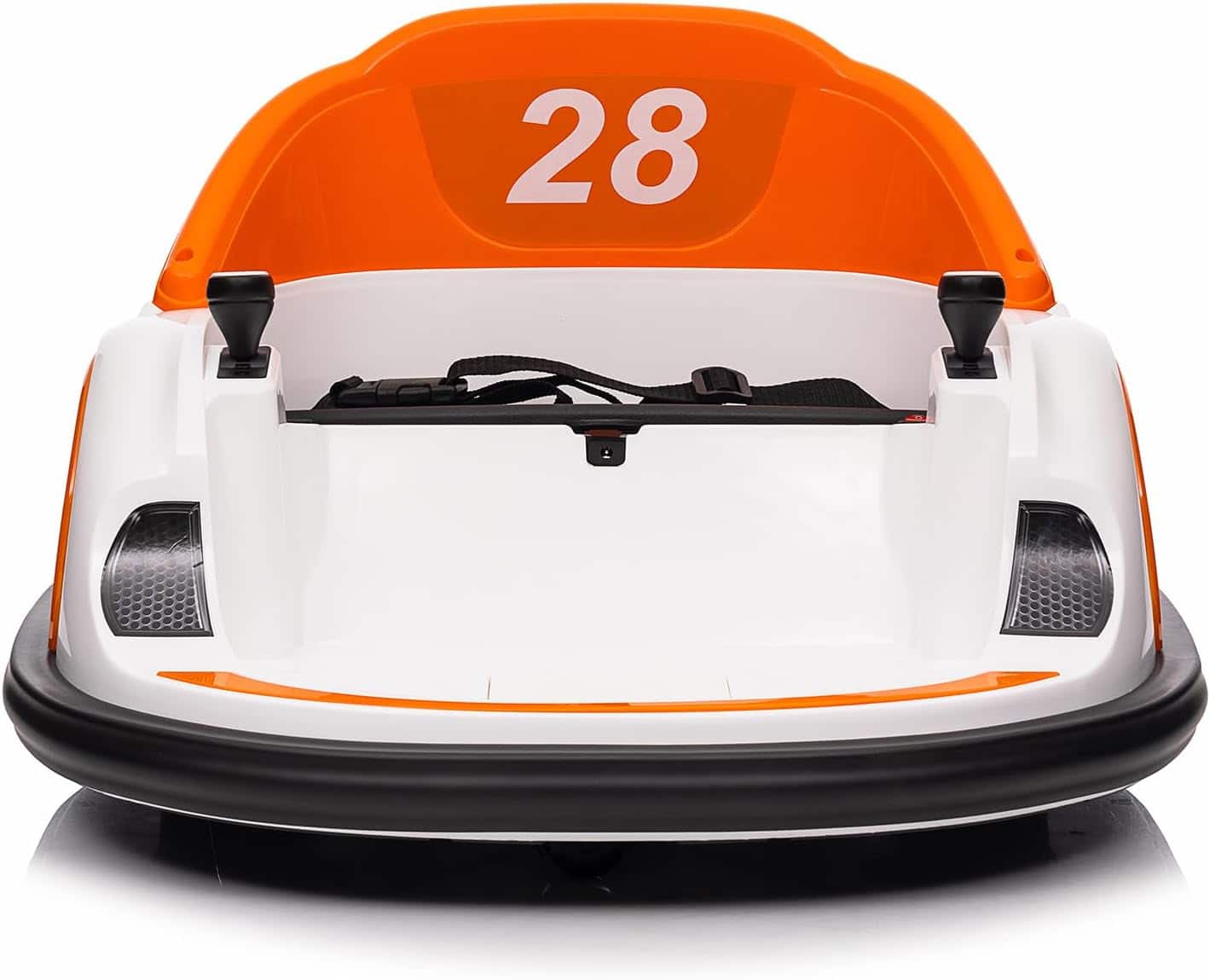 Jojoka - 12V Kids Ride On Bumper Car with Remote, Dual Motors, 360° Spin, LED Lights, MP3, Safety Belt - Orange