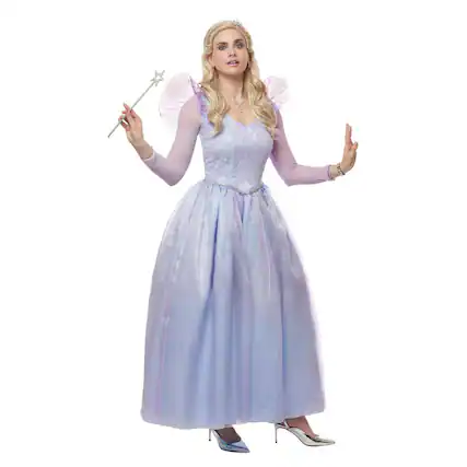 Front. Costume Culture by Franco - Good Witch Pastel Blue Adult Costume | Small - Blue.