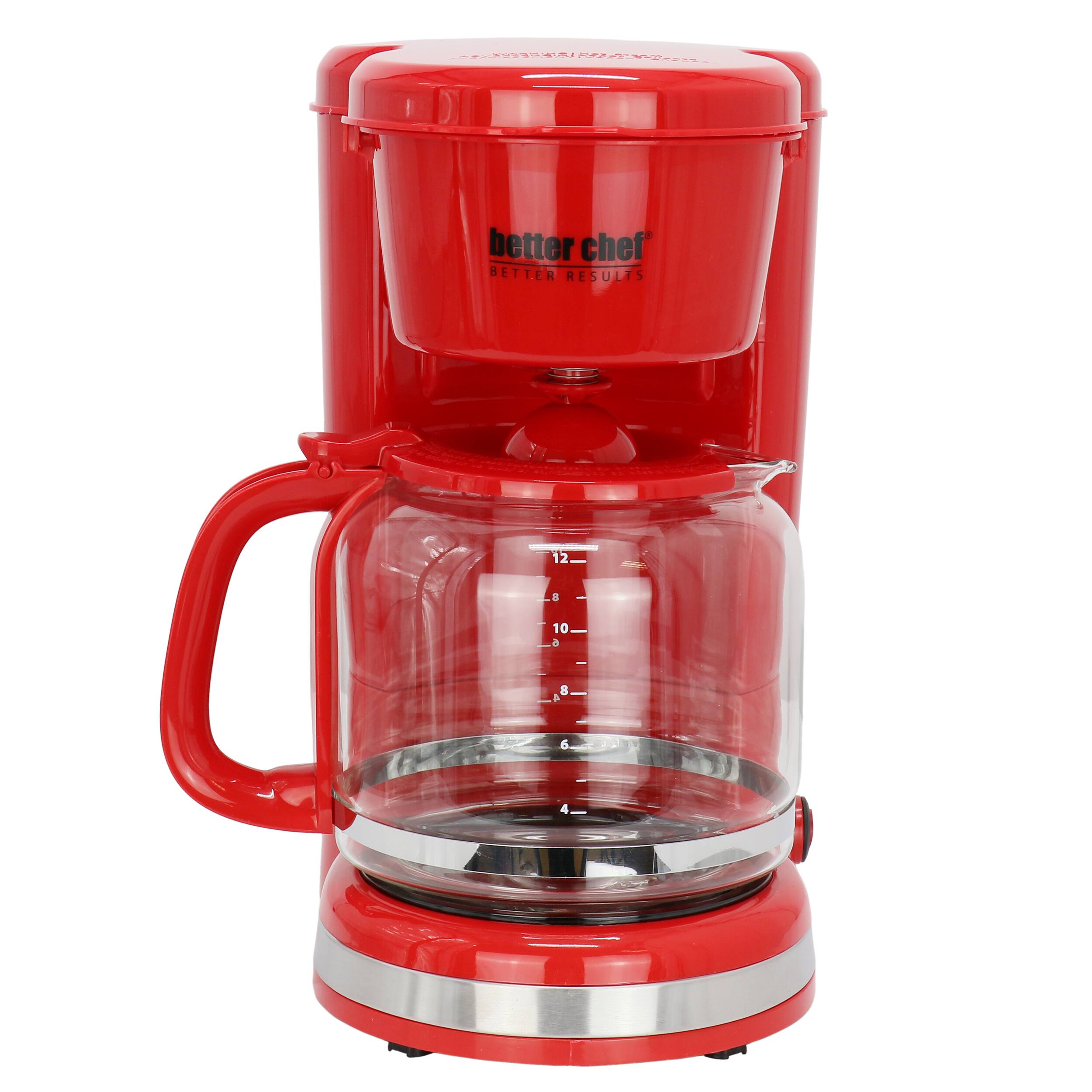 Better Chef - 12 Cup 900 Watt Coffee Maker - Red