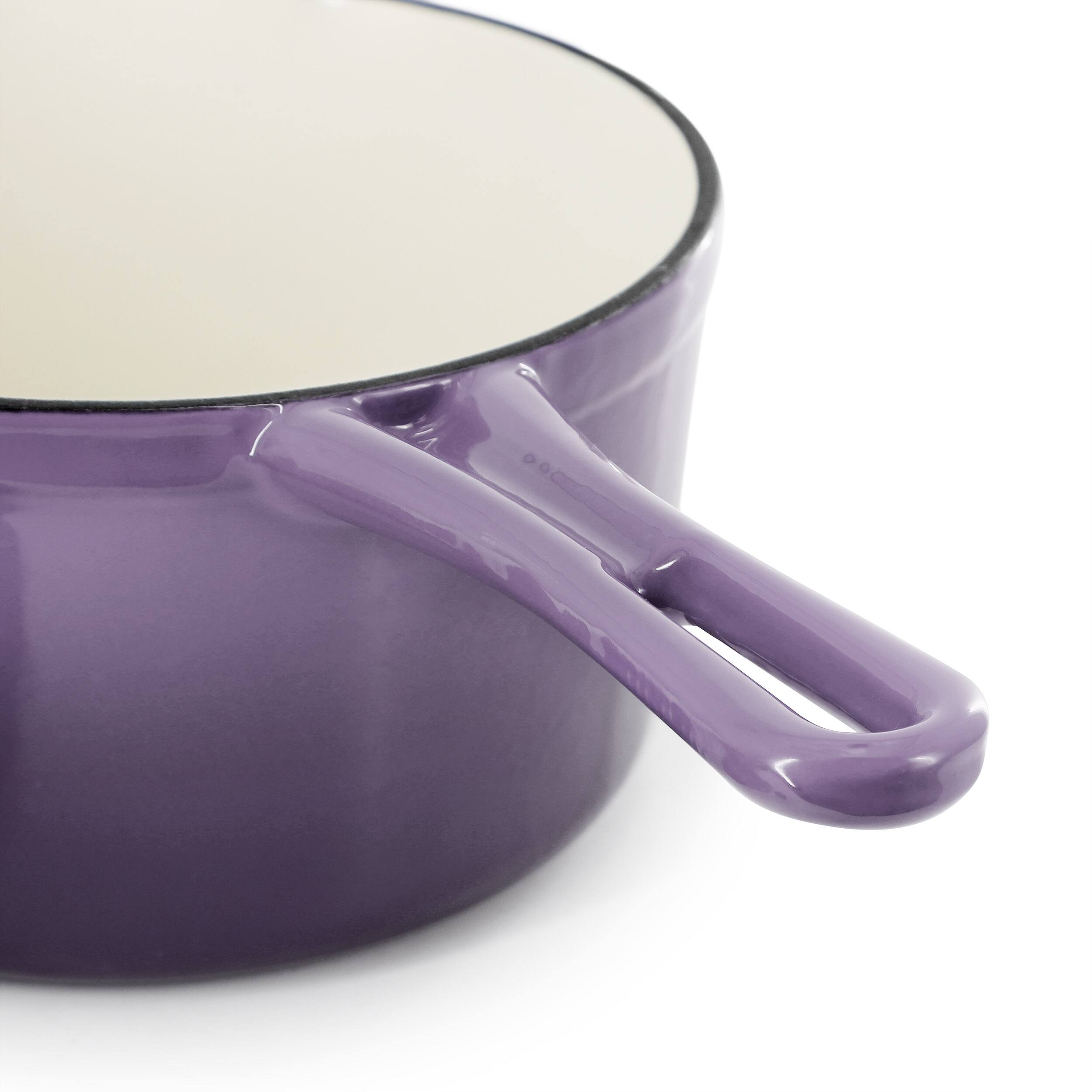 Alt View 3. Mega Chef - MegaChef 2 Quart Enameled Cast Iron Sauce Pan in Gradient Purple - Purple.