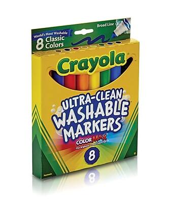 Crayola Ultra-Clean Washable Markers  
8 Classic Colors  
Color Max  
Broad Line  
World's Most Washable