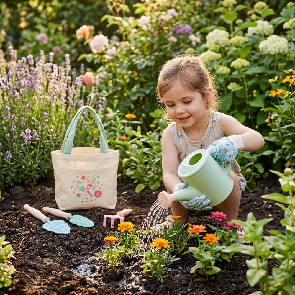 Alt View 8. Fitnate - Kids Gardening Tools Set 6PCS - Mint Green.
