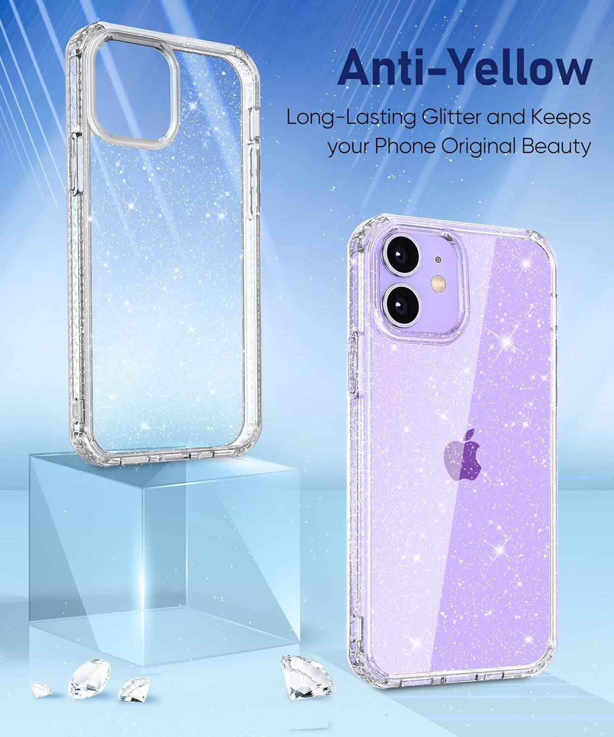 Anti-Yellow
Long-Lasting Glitter and Keeps your Phone Original Beauty