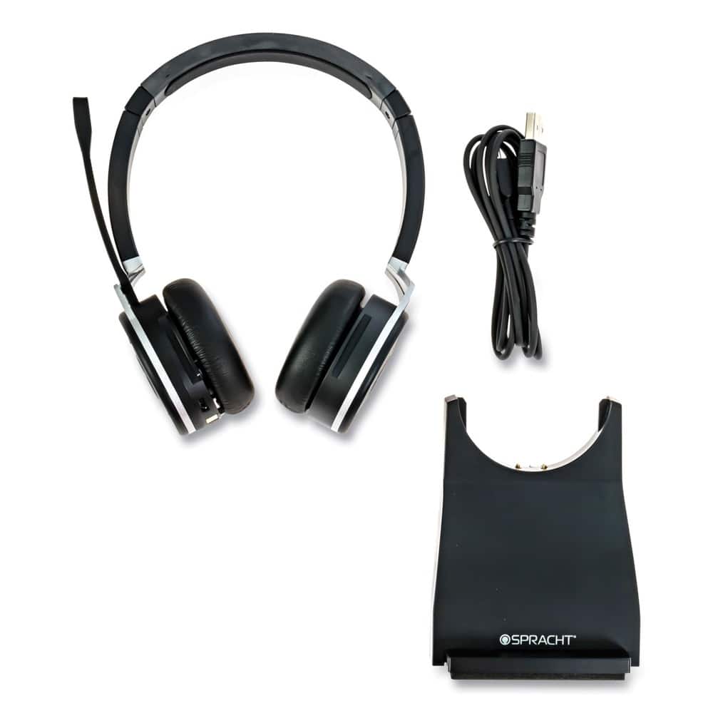 Spracht - ZUMBTP400 ZuM BT Prestige Binaural Over The Head Headset - Black