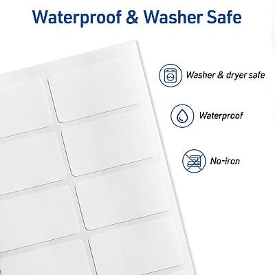 Waterproof & Washer Safe

- Washer & dryer safe
- Waterproof
- No-iron