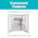 Convenient Features:
- Reversible Door Position
- Adjustable Leveling Legs