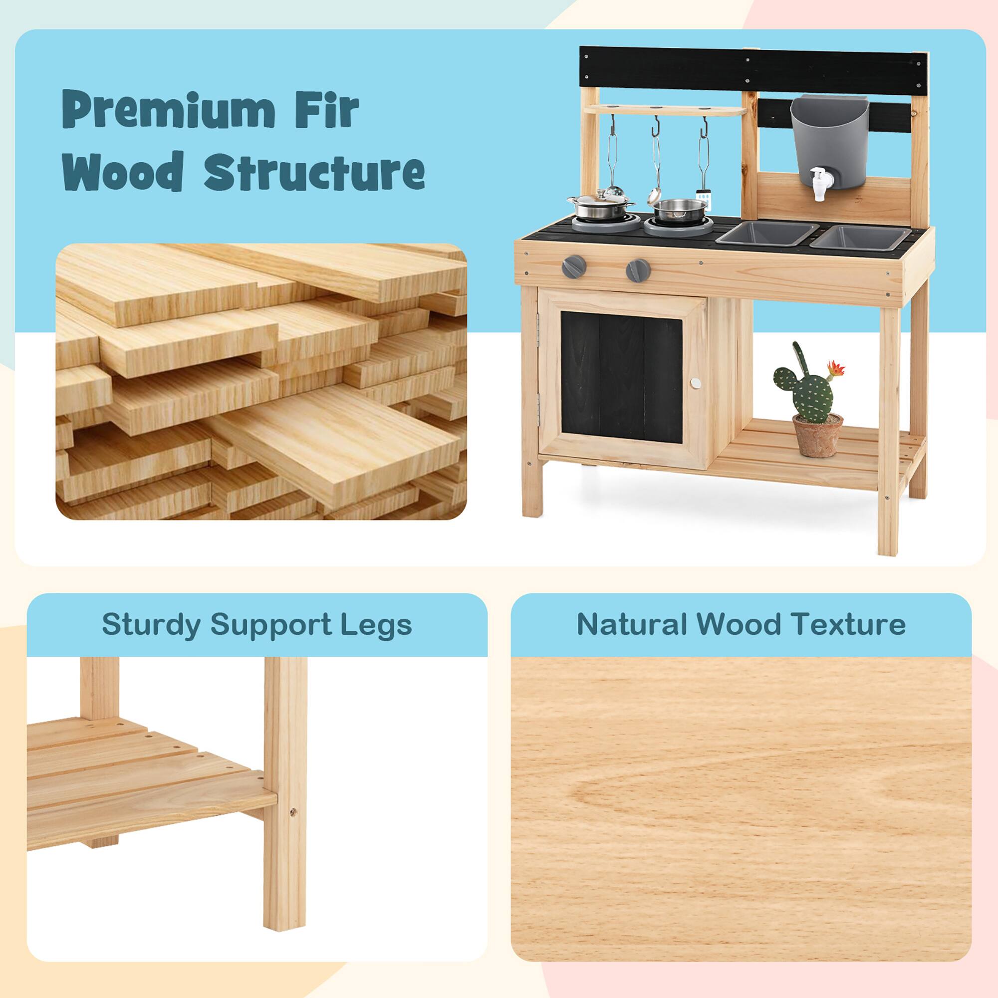 Premium Fir Wood Structure

Sturdy Support Legs

Natural Wood Texture