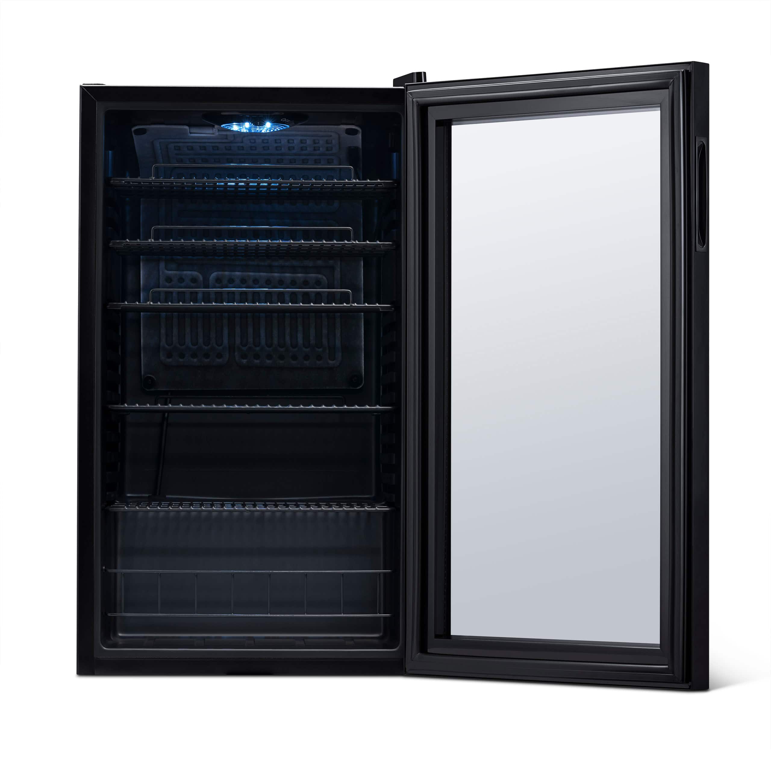 Alt View 16. NewAir - 126 Can Freestanding Beverage Fridge with 7 Temperature Settings and Adjustable Shelves - Onyx Black.