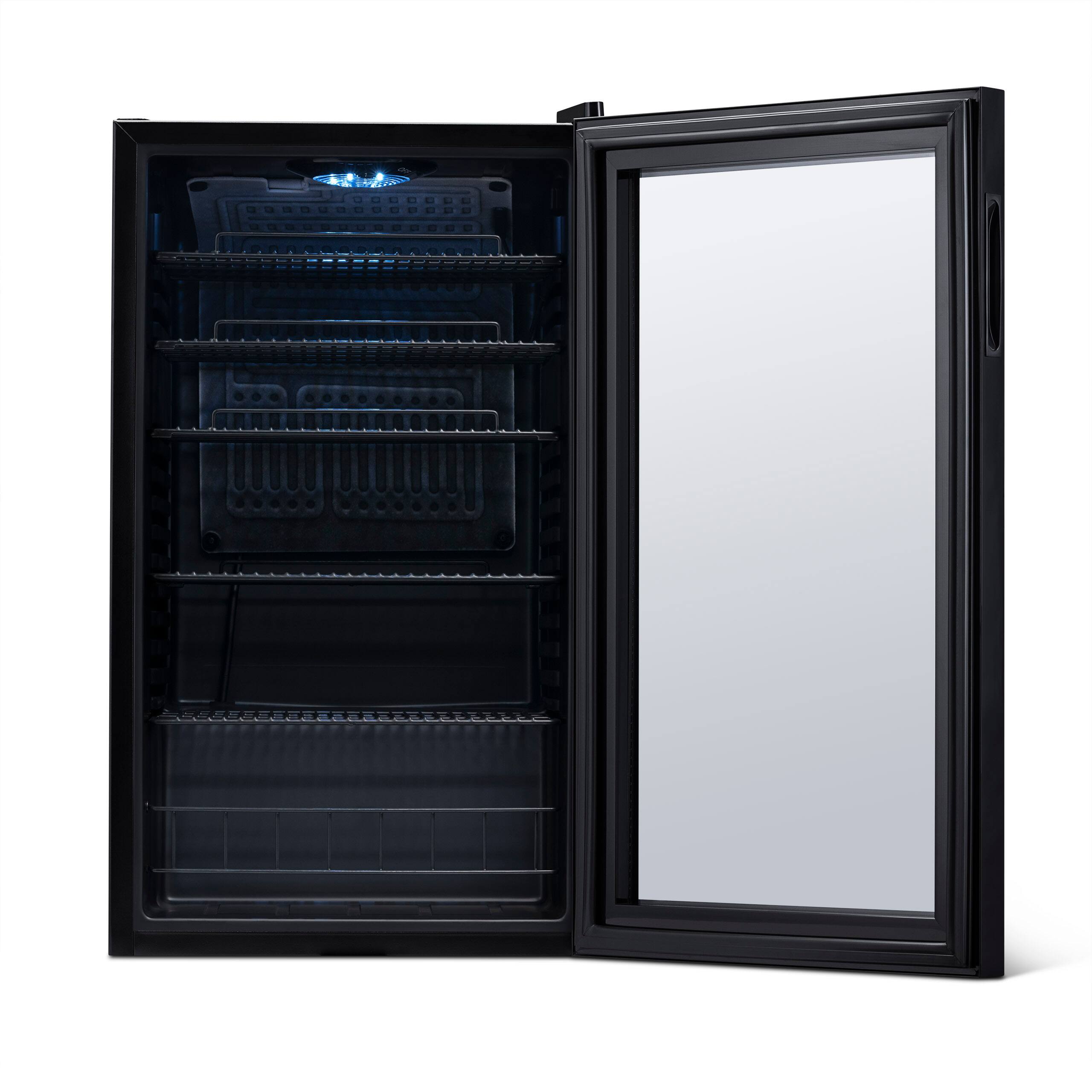 Alt View 16. NewAir - 126 Can Freestanding Beverage Fridge with 7 Temperature Settings and Adjustable Shelves - Onyx Black.