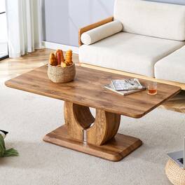 Loheer - 47 inch rectangular coffee table, color MDF table for living room - Wood