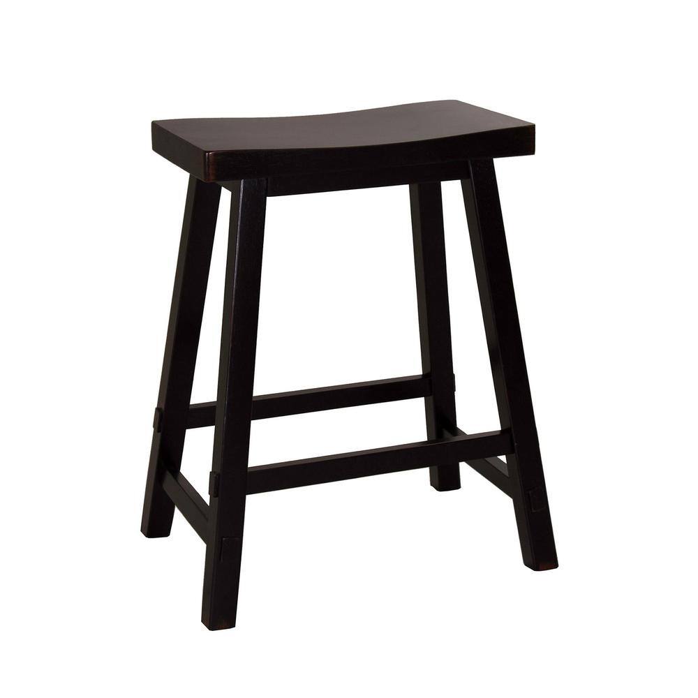 Left. Liberty Furniture Industries - Creations 24 Inch Sawhorse Counter Stool - Black (RTA) in Various - Brown.