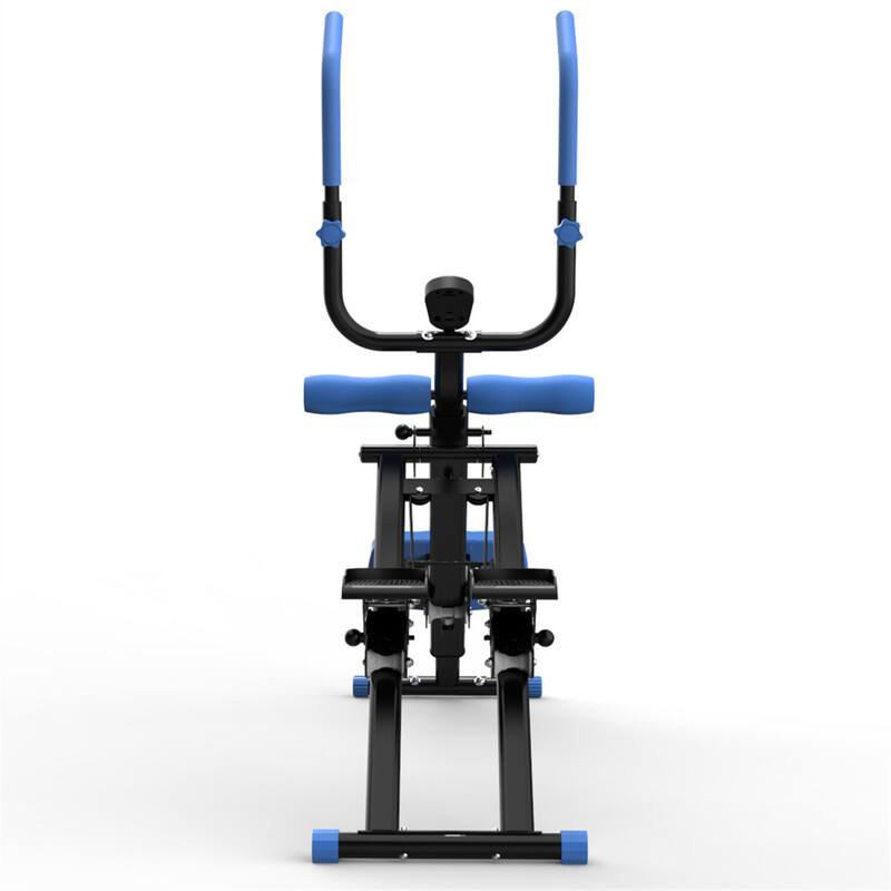 Alt View 5. HTUTWOO - Multifunctional 2-In-1 Stair Stepper And Ab Workout Machine - Seamless Switch, Compact Gym Equipment, Silent Rollers - Blue.