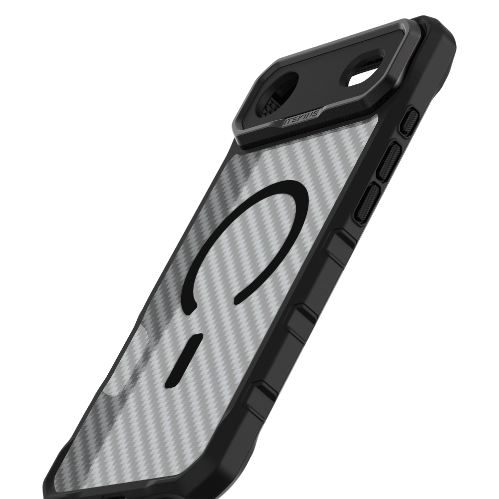 Alt View 4. Itskins - ITSKINS - Supreme_R Tek MagSafe Case for Apple iPhone Air - Black - Black.