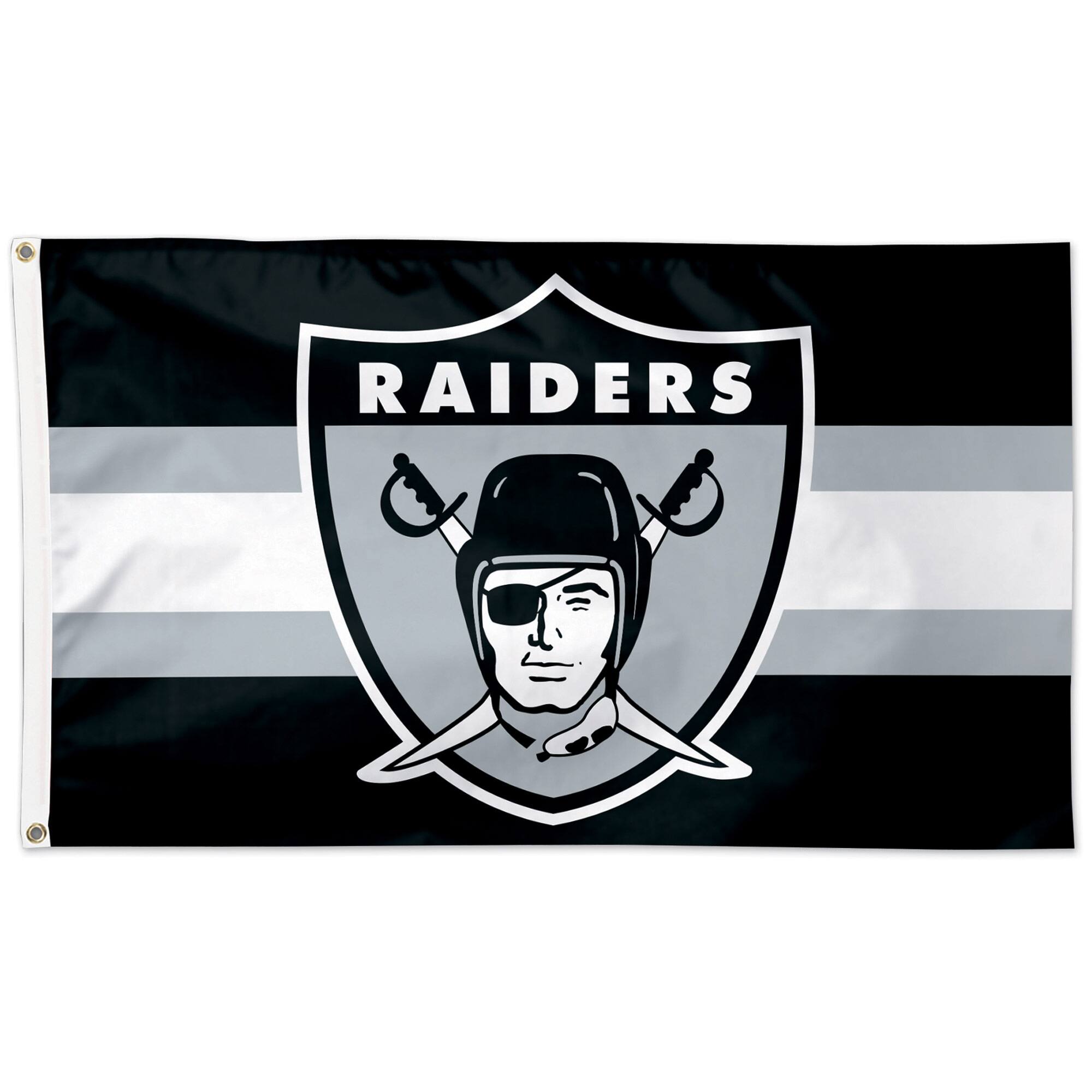Front. WinCraft - Las Vegas Raiders 3' x 5' Historic Logo One-Sided Flag - Multicolor.