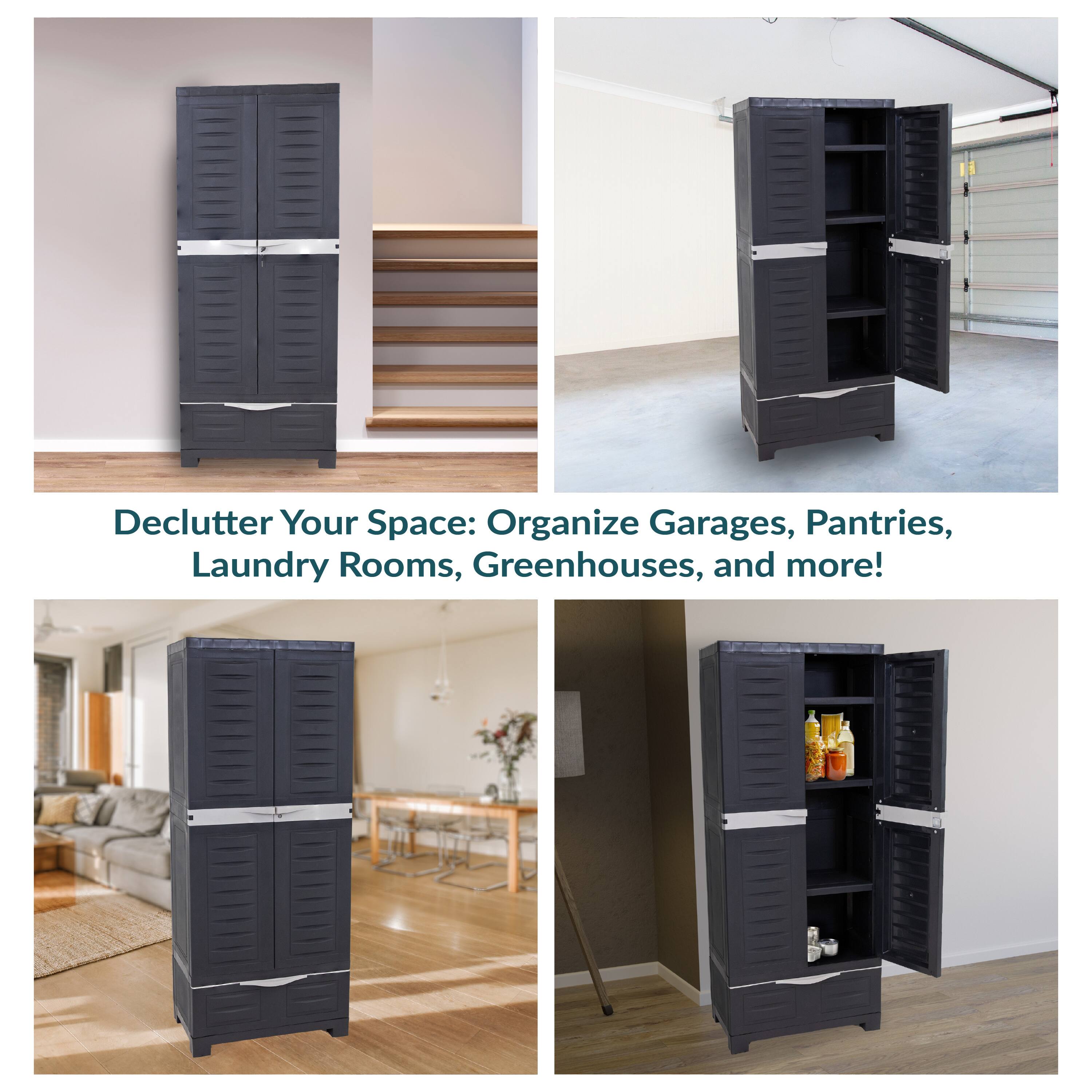 Declutter Your Space: Organize Garages, Pantries, Laundry Rooms, Greenhouses, and more!