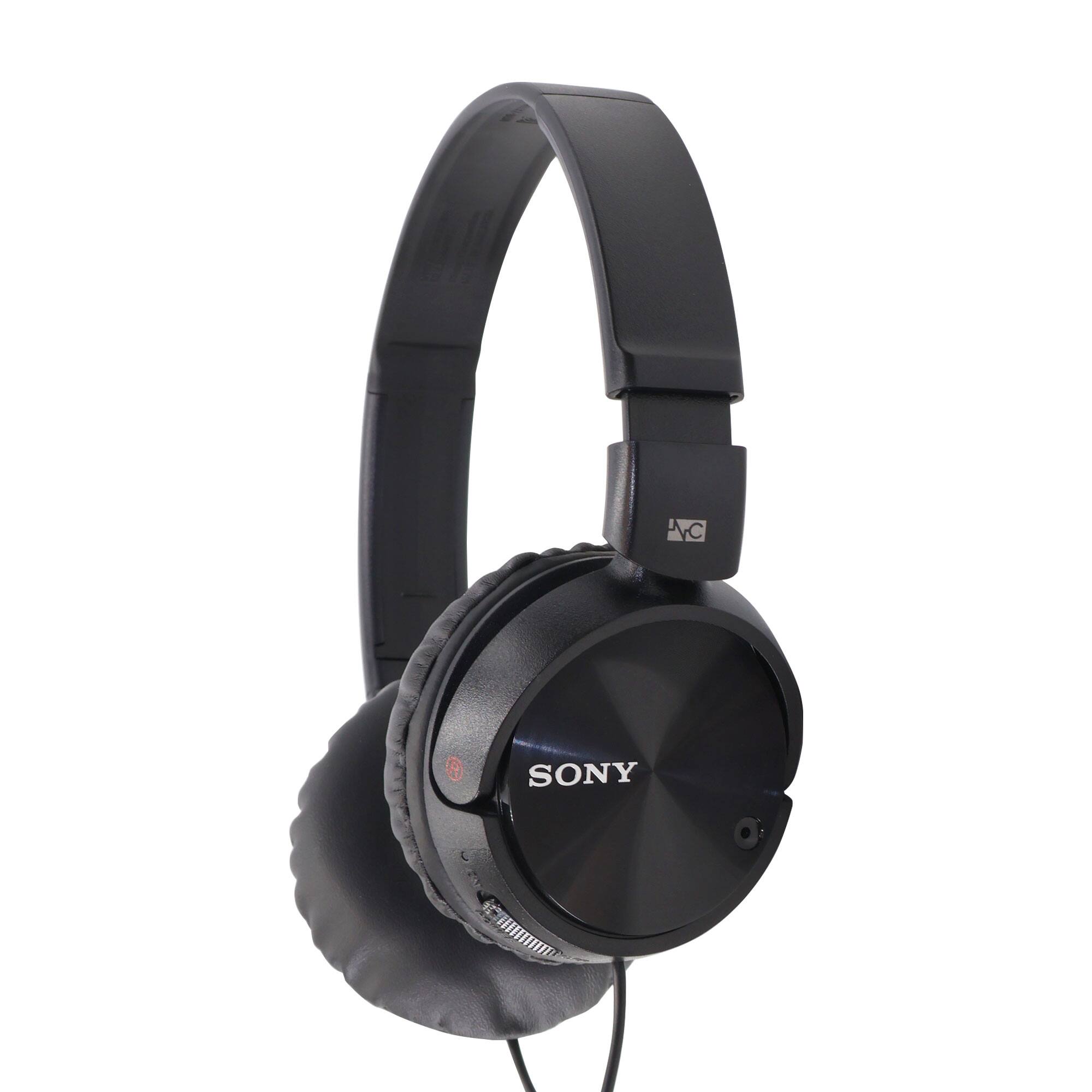 Left. Sony - Sony MDR-ZX110NC Noise-Canceling On-Ear Headphone + In Ear Headphones + Software - Black.