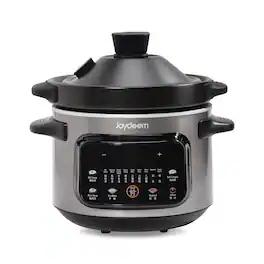 JOYDEEM - 4 Quart Electric Stew Pot, 500W Multi-Functional Cooking Pot with Ceramic Inner, Soup, Porridge, Stew, Braise - Black