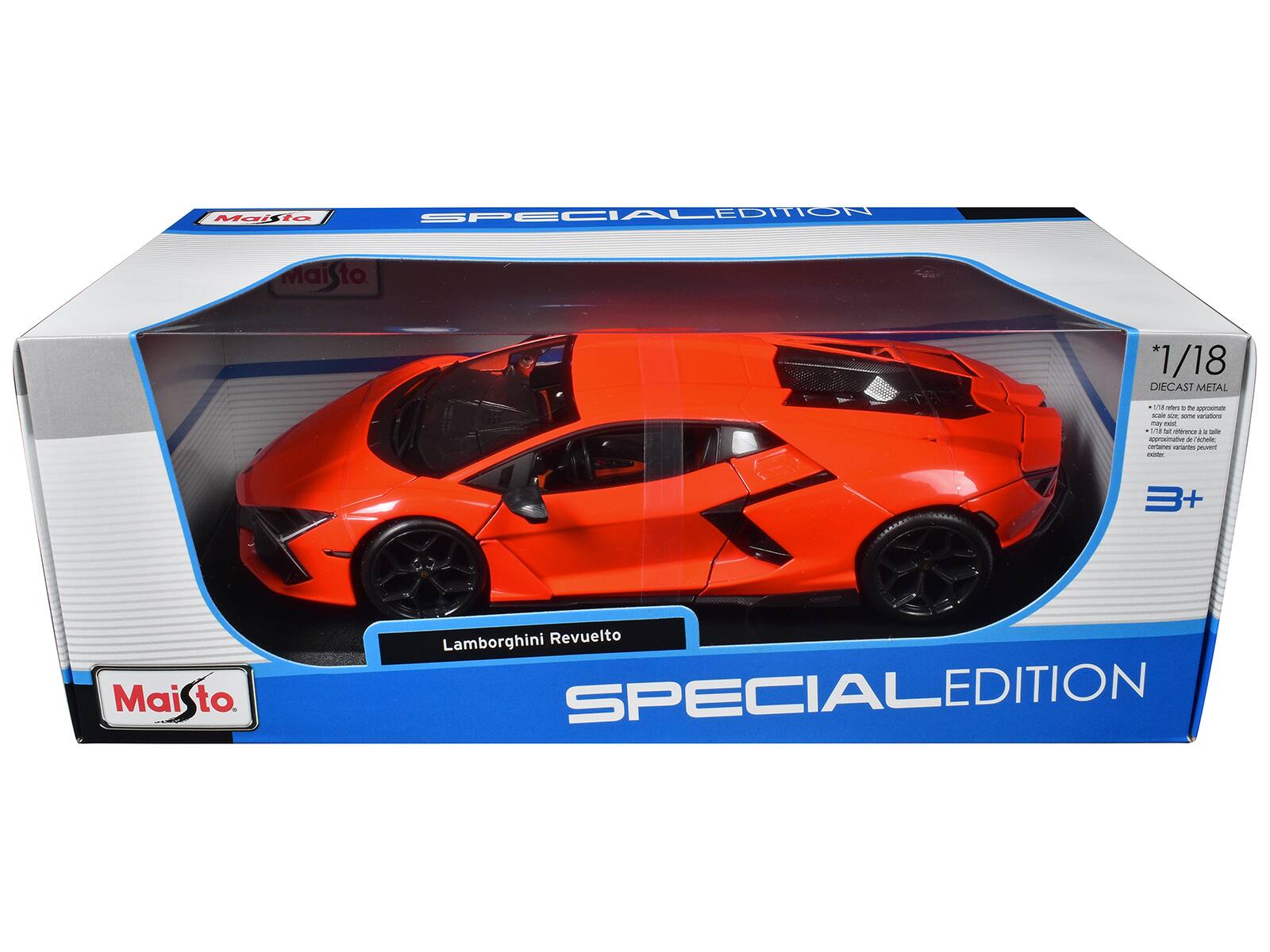 Maisto SPECIAL EDITION  
Lamborghini Revuelto  
1/18 DIECAST METAL  
3+