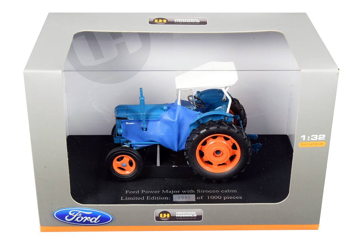 UNIVERSAL HOBBIES

1:32 Die-Cast Model

Ford Power Major with Sirocco cabin Limited Edition: 0845 of 1000 pieces

Ford