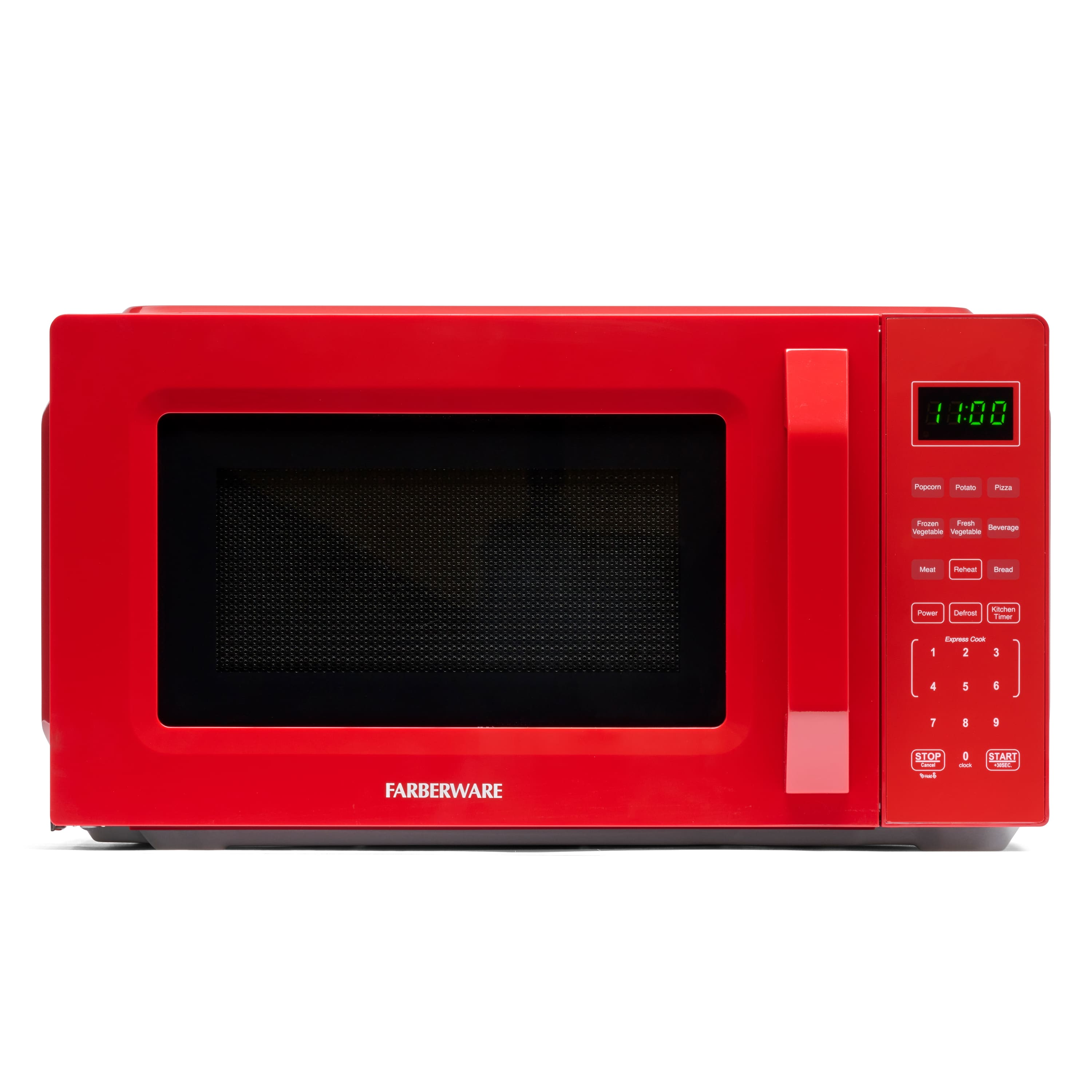 Farberware - 700-Watt Compact Countertop Microwave Oven – 0.7 cu. ft - Red