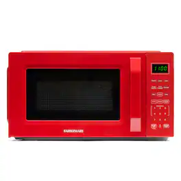 Farberware - 700-Watt Compact Countertop Microwave Oven – 0.7 cu. ft - Red