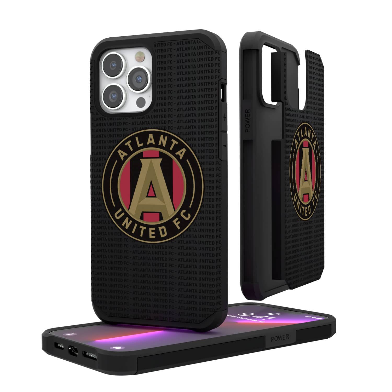 Keyscaper - MLS - Atlanta United FC iPhone Text Backdrop Rugged Case - 15 - Multicolor