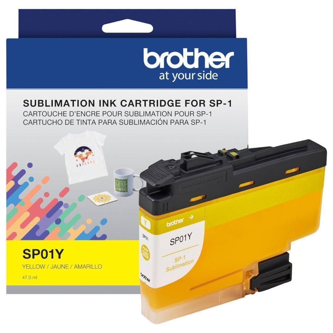 Brother at your side SUBLIMATION INK CARTRIDGE FOR SP-1 CARTOUCHE D'ENCRE POUR SUBLIMATION POUR SP-1 CARTUCHO DE TINTA PARA SUBLIMACIÓN PARA SP-1 SP01Y YELLOW / JAUNE / AMARILLO 47.0 ml SP01Y SP-1 Sublimation