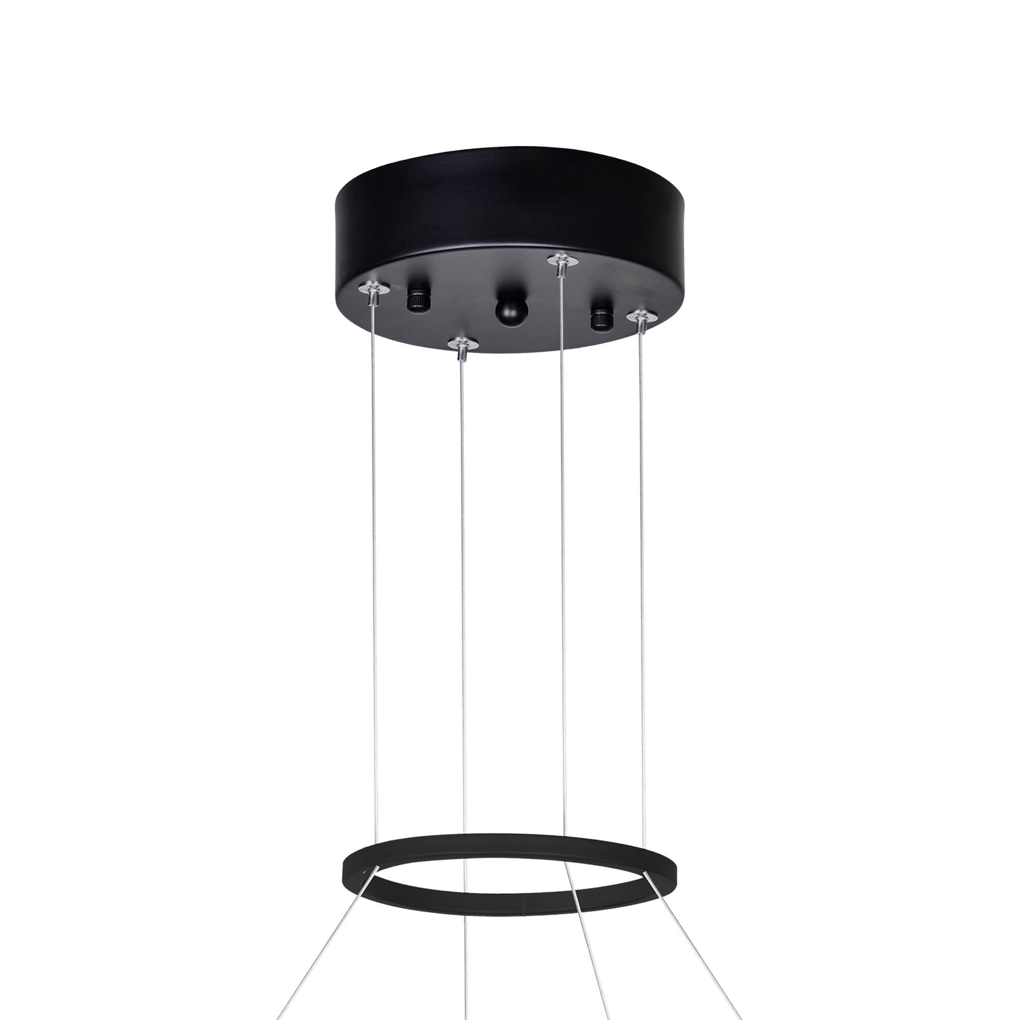 Alt View 1. CWI Lighting - Juliette LED Chandelier With Black Finish - Black.