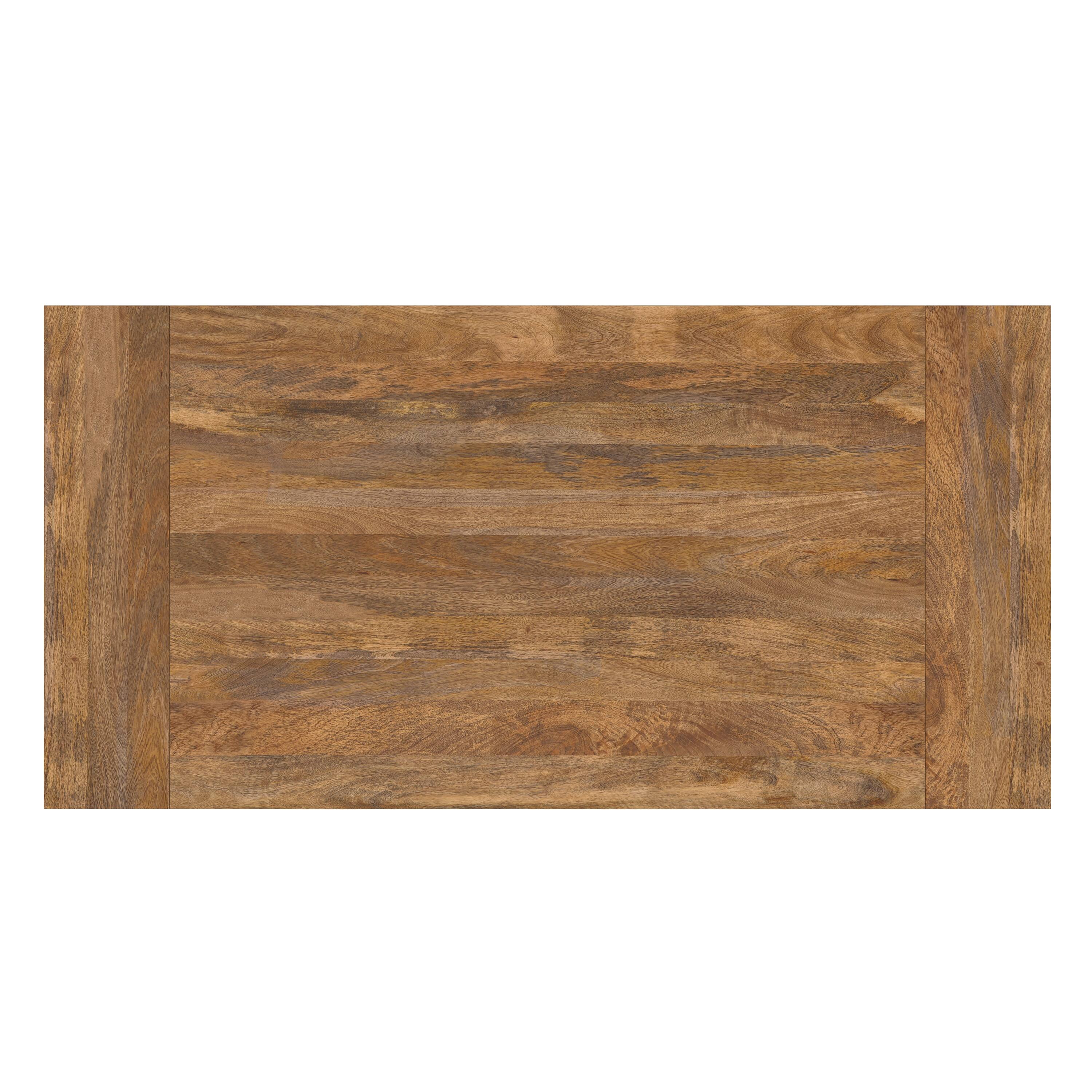 Back. Simpli Home - Whitley 72 inch Wide Solid Mango Farmhouse Dining Table in Burnt Wax - Burnt Wax.