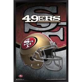 Trends International - San Francisco 49ers 24.25'' x 35.75'' Framed Team Helmet Poster - Multicolor