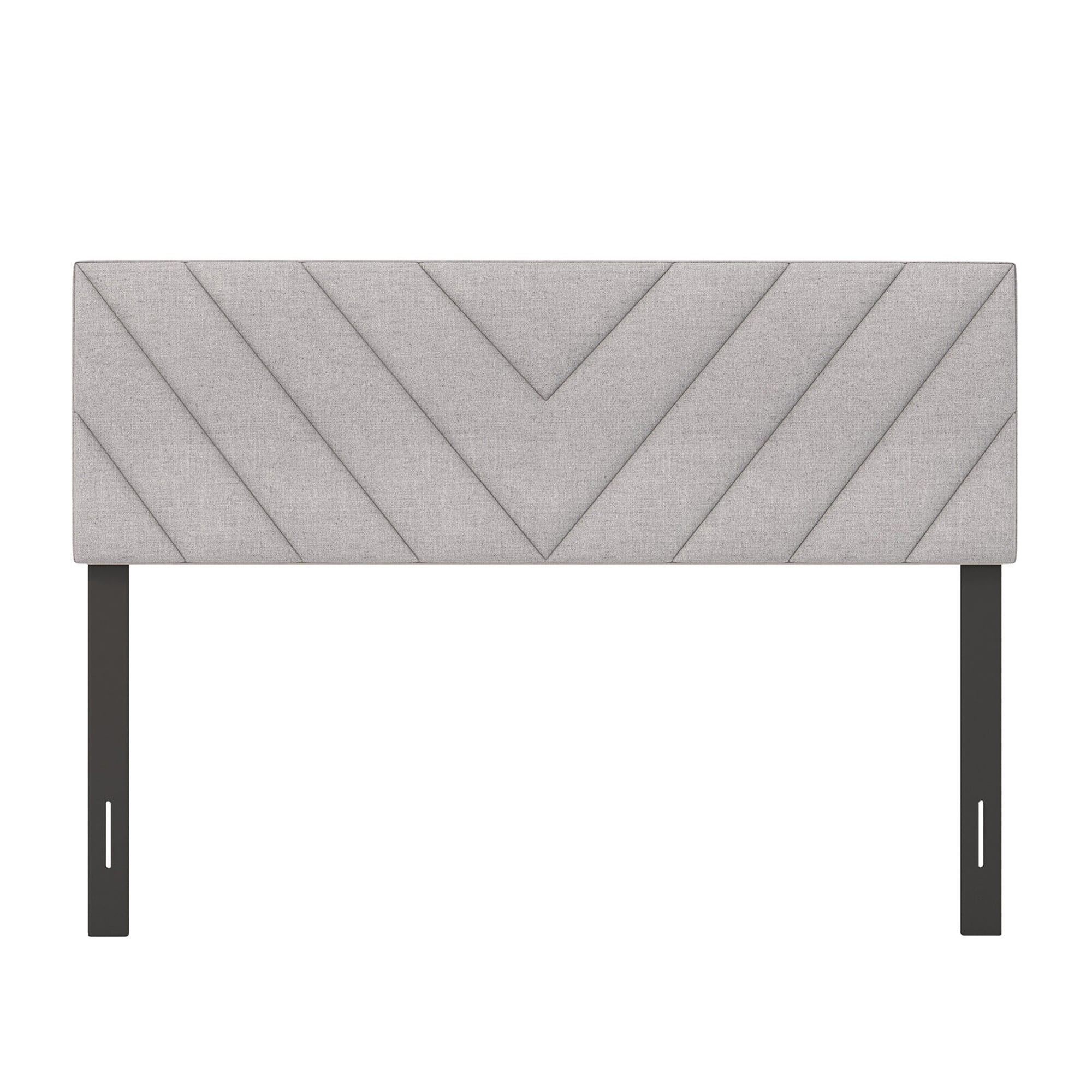 Gymax - Linen Fabric Upholstered Headboard Rectangular Headboard w/ Solid Wood Legs - Gray price history on PriceWatchPro