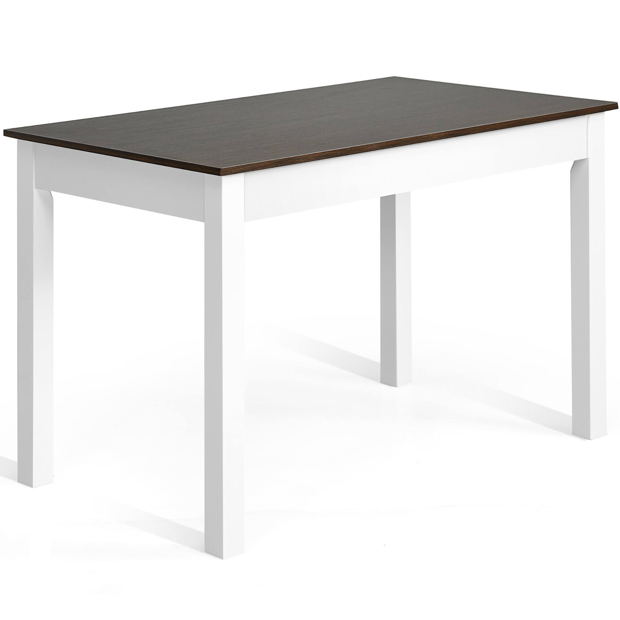 Alt View 18. Costway - 5pcs Dining Set Solid Wood Compact Kitchen Table & 4 Chairs Modern - Walnut, White.