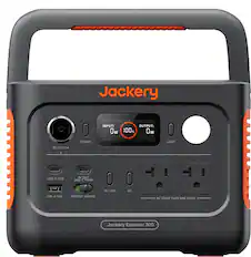 Jackery Explorer 300
INPUT: 100% Ow
OUTPUT: 0w
POWER LIGHT DC 12V 10A USB-C 15W IN/OUT USB-A 15W DC/USB AC 300W PURE SINE WAVE