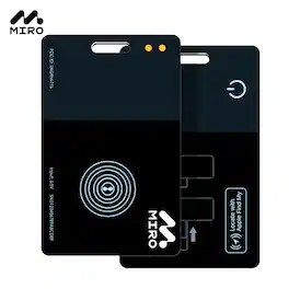 Miro - TIS Smart Tracker Apple Find My Integration Global Tracking Anti-Loss for Wallets/Keys/Luggage Ultra Thin NFC Recovery - Black