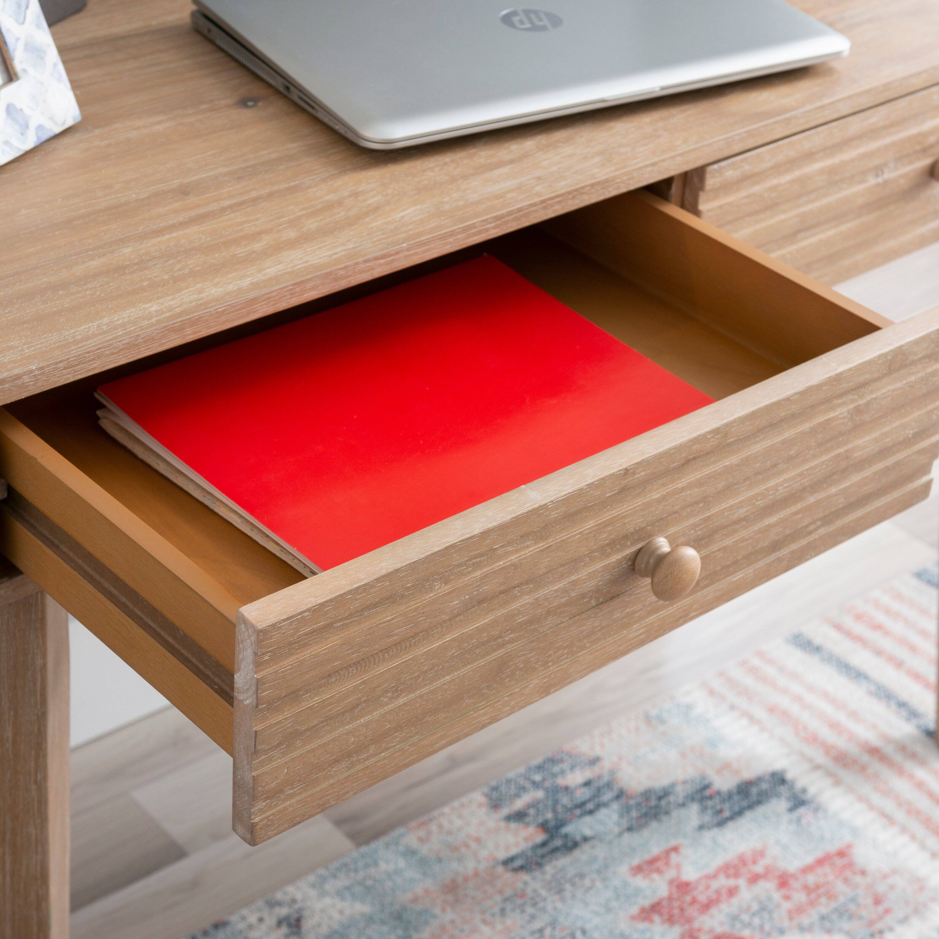 Alt View 23. Linon Home Décor - Rosita Two-Drawer Writing Desk - Natural.