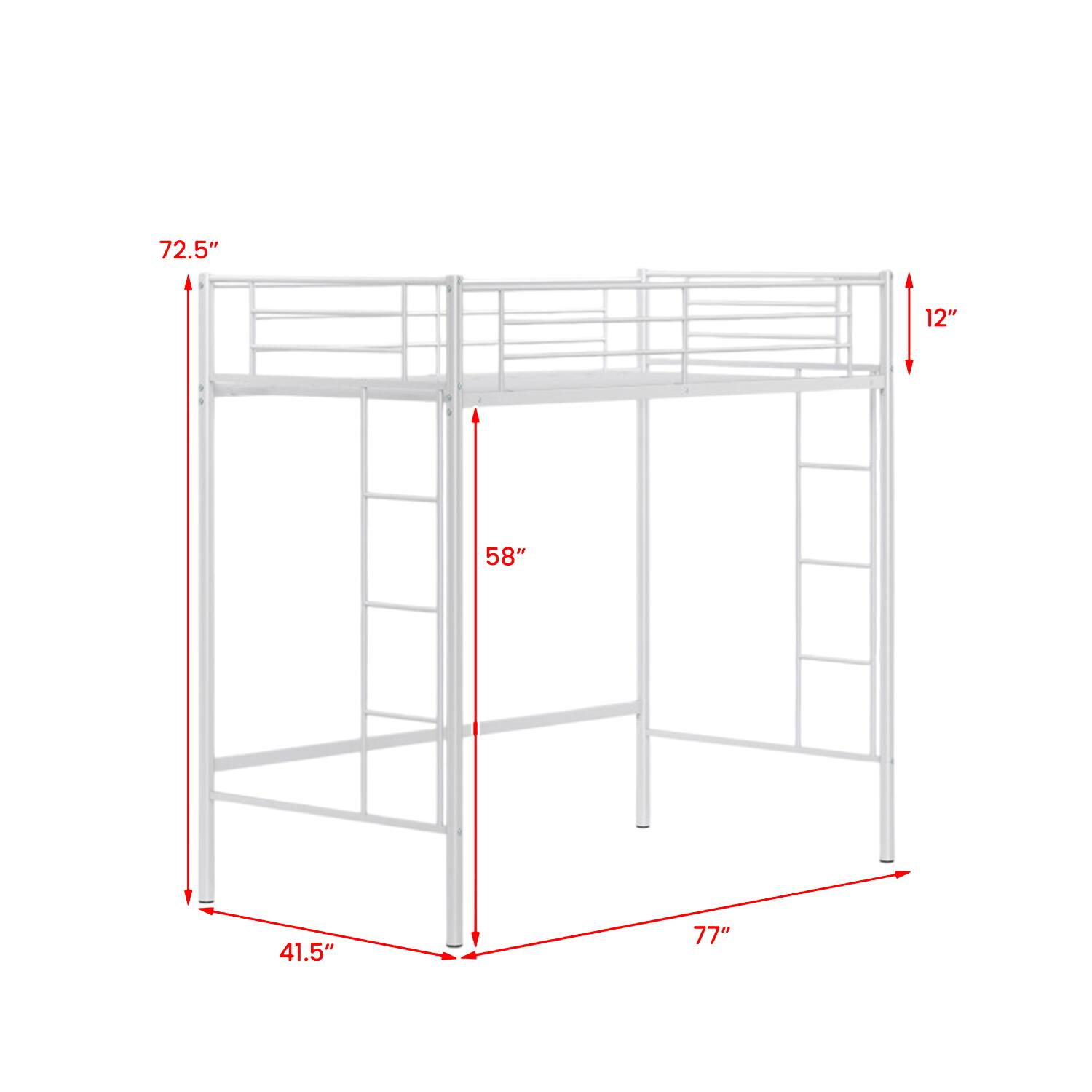 72.5"  
12"  
58"  
41.5"  
77"