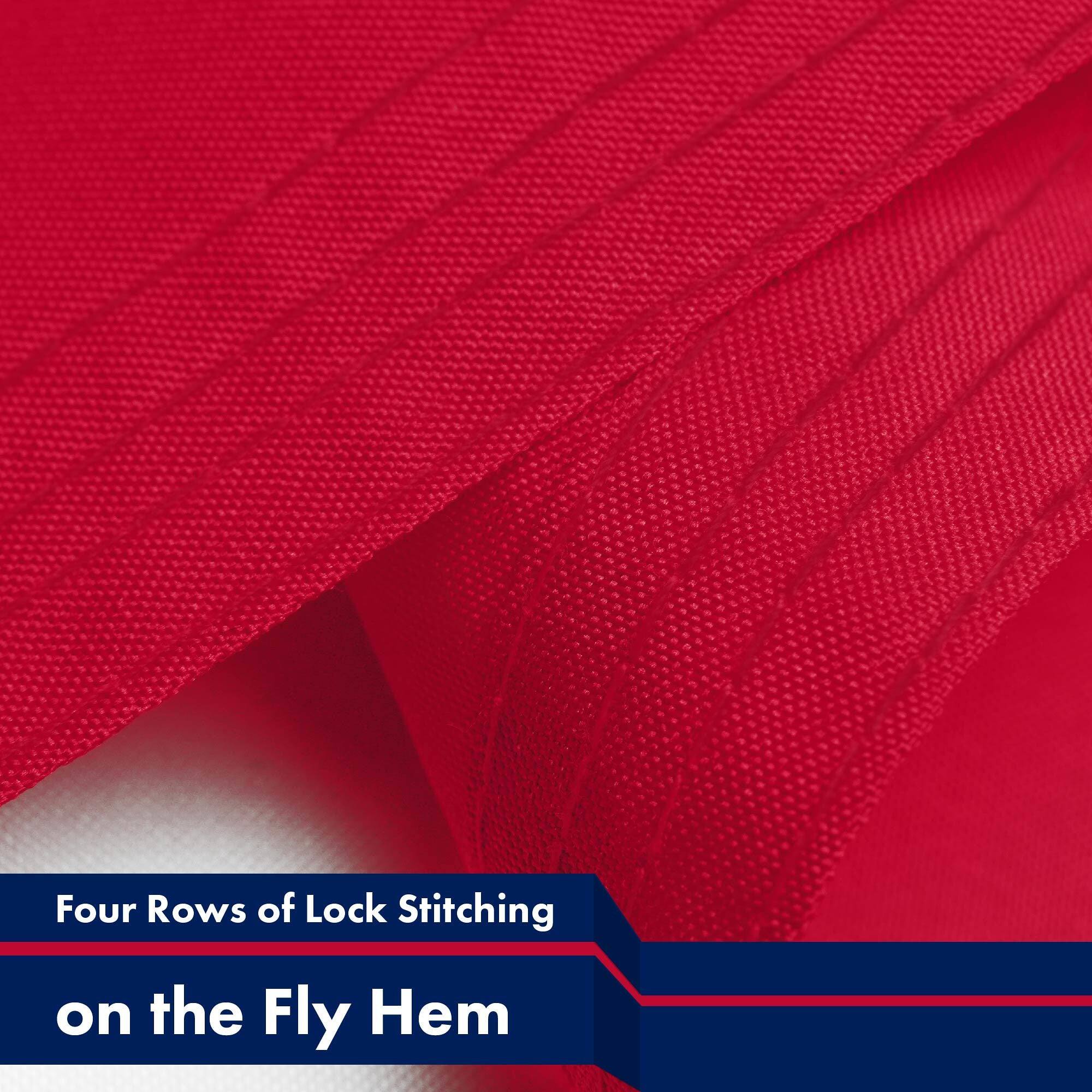 Four Rows of Lock Stitching on the Fly Hem