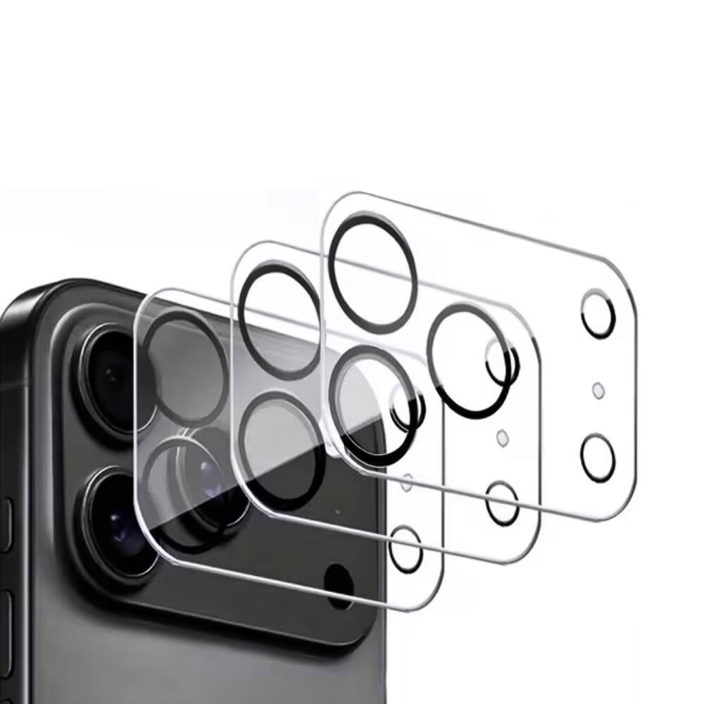 Alt View 3. Qixxronics - 3PCS Qixxronics Camera Lens Protector for iPhone 17 Pro Max Clear Tempered Glass Lens Cover Flim - Clear.