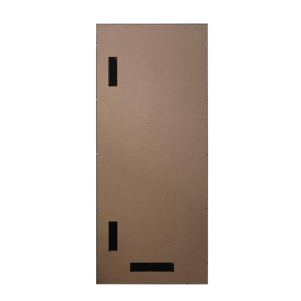 Angle. Elegant Decor - French Panel Full Length Mirror 30x70 Inch In Silver - Silver.