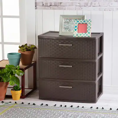 Sterilite 2 Pack 3 Drawer Wide Weave Storage Tower Plastic Organizer Drawers Sterilite 2 Pack 3 Drawer Wide Weave Storage Tower Plastic Organizer Drawers